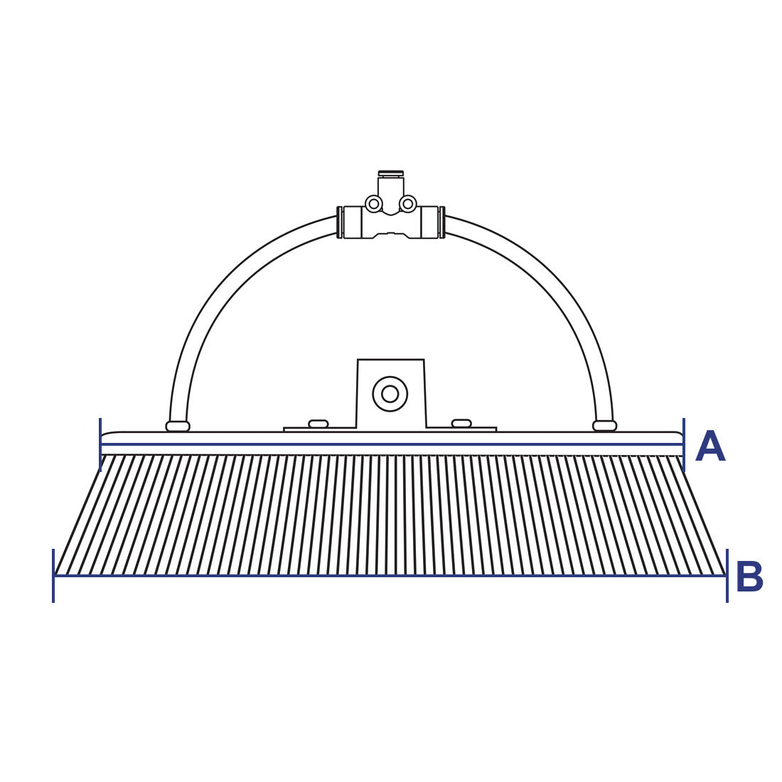 How are Water Fed Brushes measured?
