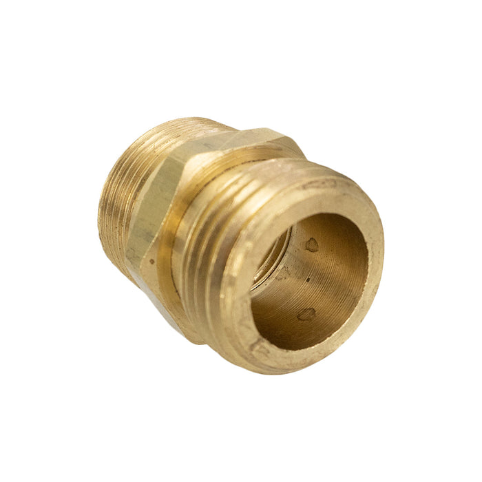 XERO Brass Garden Hose Male x 3/4 Male NPT Side View