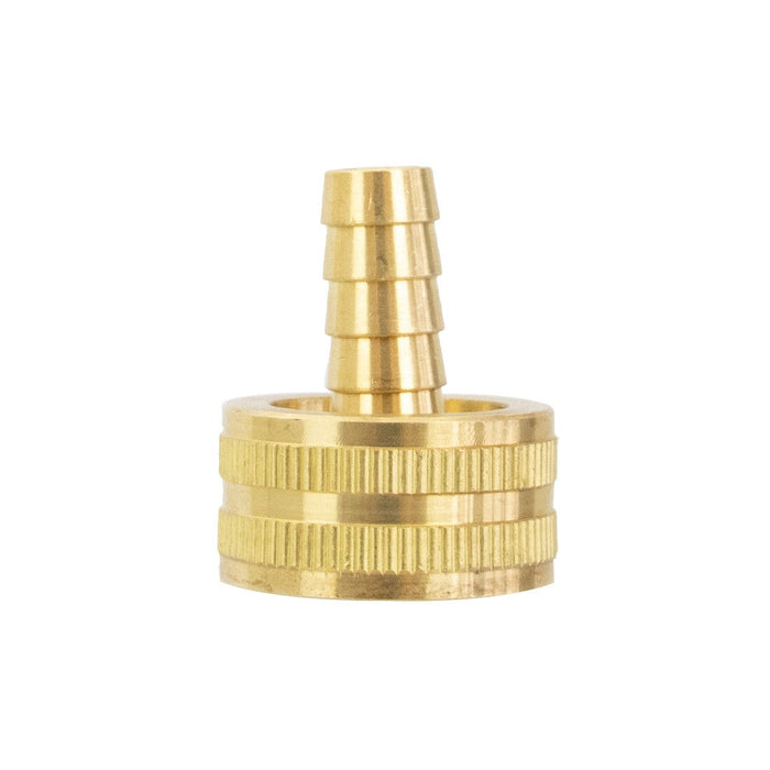 XERO Garden Hose Thread Female to Barb 3/8 Inch Brass Front View