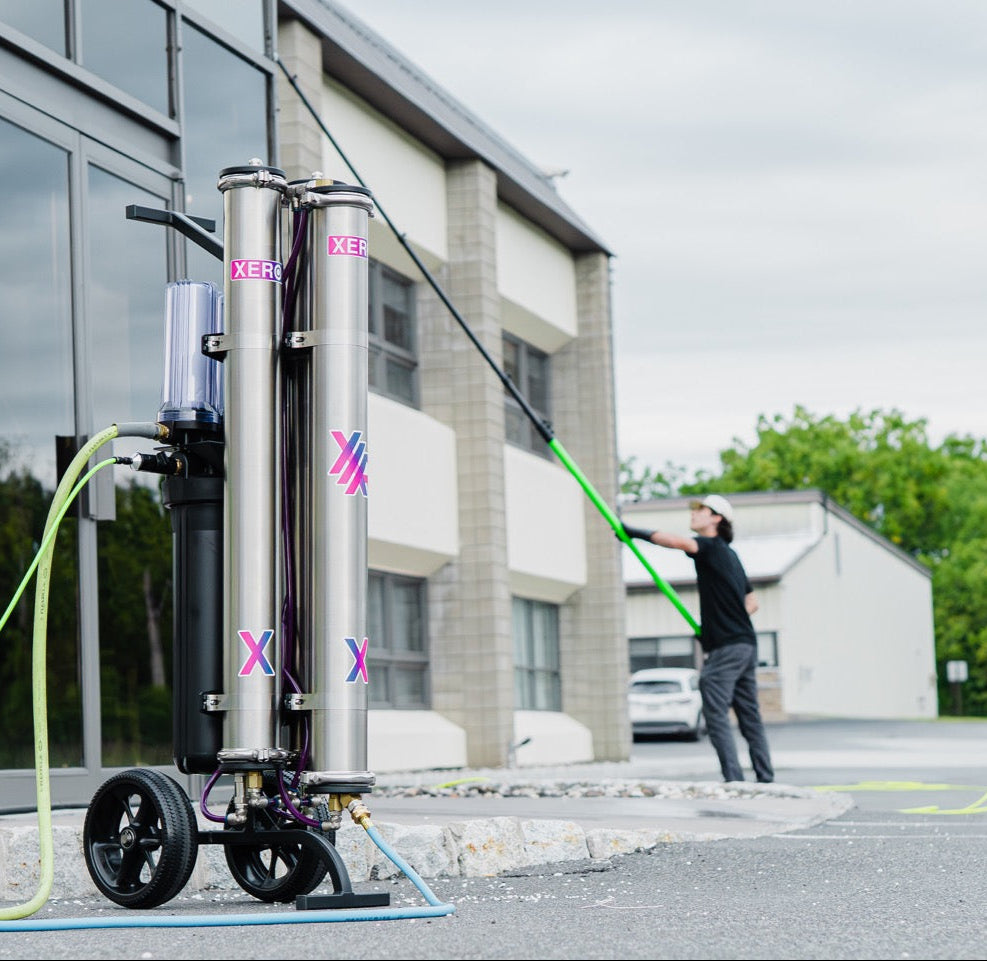 XERO Triple Pure being used to clean windows