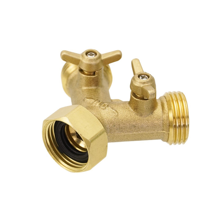 XERO Garden Hose Y Valve - 3/4 Facing Left View