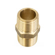 XERO Hex Nipple Brass - 1/2 Inch Top Oblique View