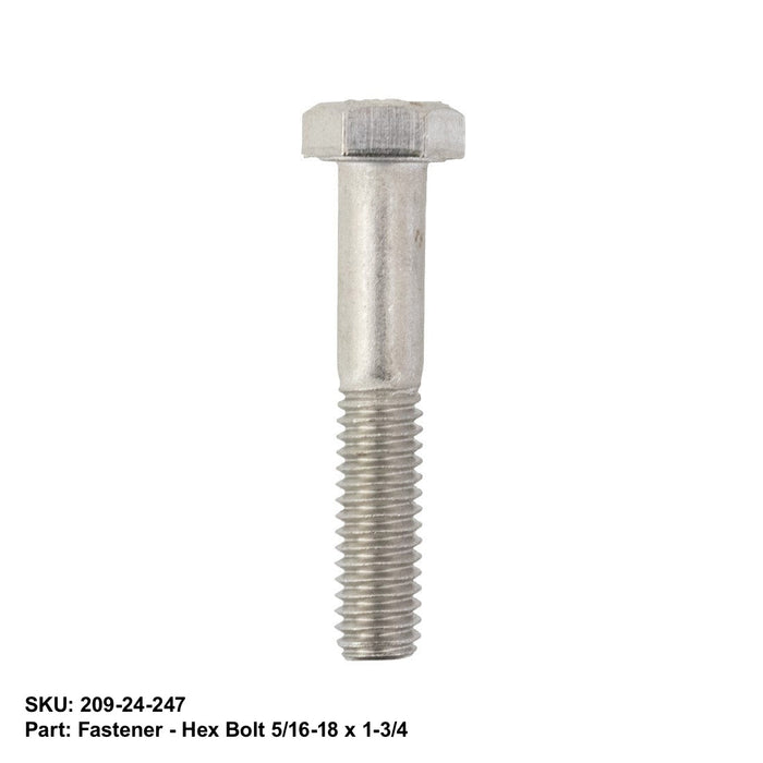 XERO Pure Hex Bolt 5/16 - 18 x 1.75 Front View