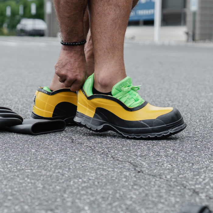 Honeywell Dielectric Overshoe Being Put On