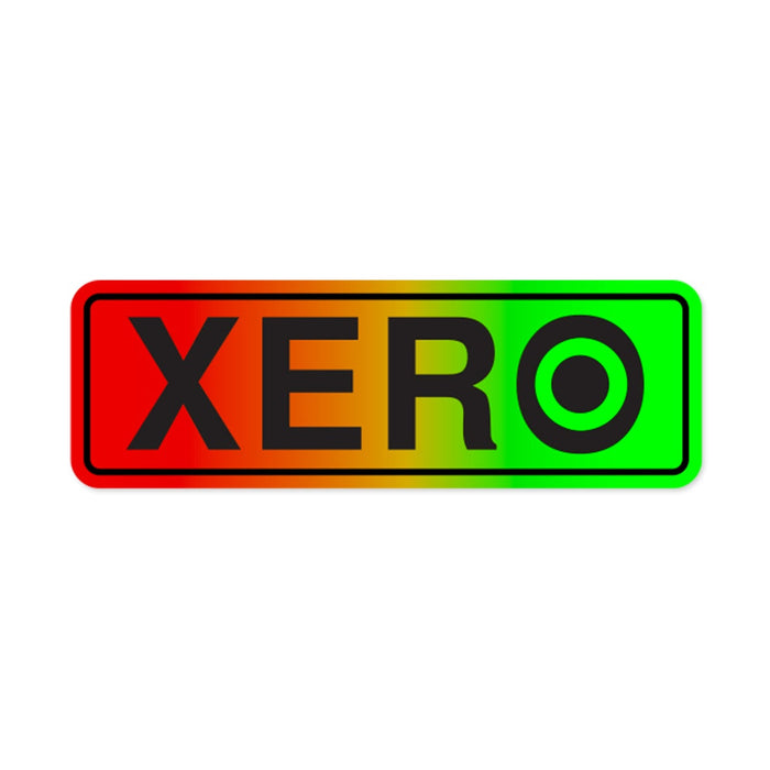 XERO Sticker Red and Green Gradiant Front View