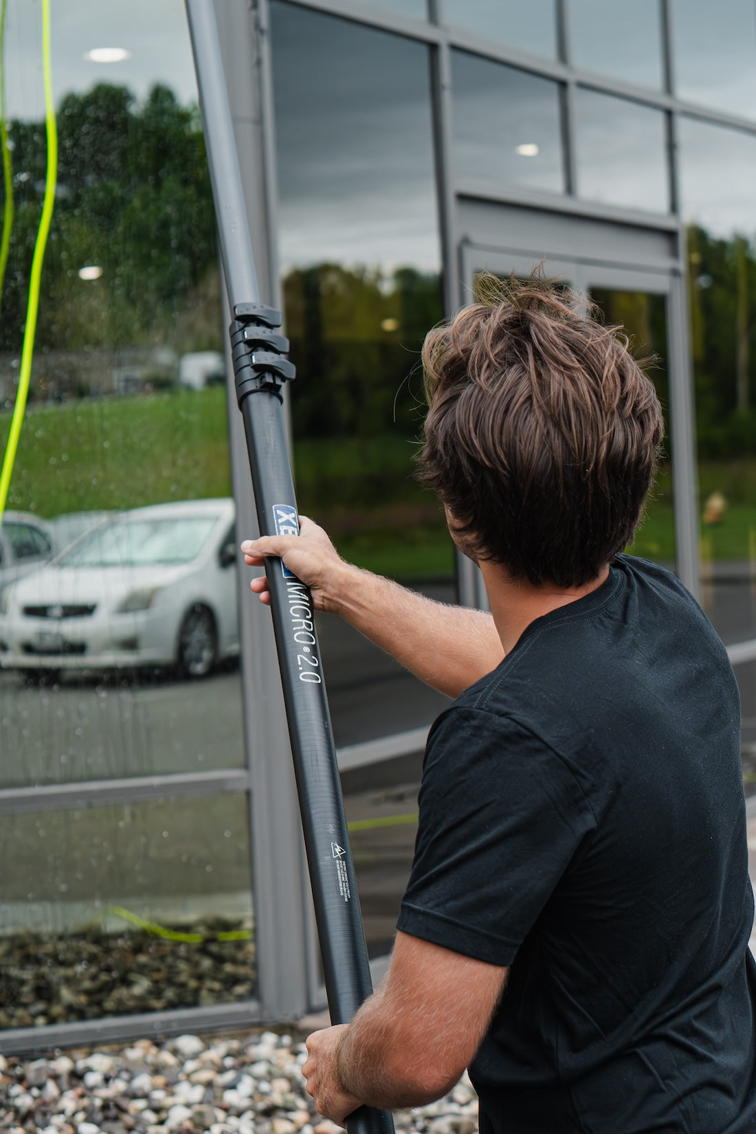 XERO Micro 2.0 Carbon Fiber Water Fed Pole on Glass